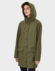 Bershka Chubasquero con capucha Mujer L Kaki características