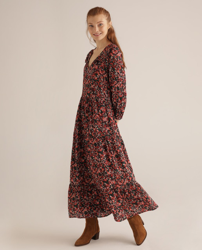 Easy Wear - Vestido Largo Con Estampado De Flores características