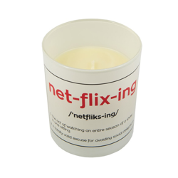 Fisura - Vela De Vaso "Net-flix-ing" Blanco características