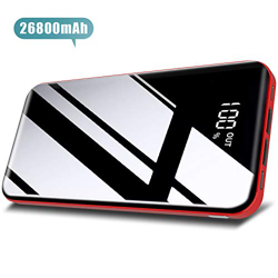 Todamay Batería Externa 26800mAh Power Bank con 3 Entradas y 2 Puertos USB Cargador Portátil Móvil Ultra Alta Capacidad con Pantalla LCD Digital para  características