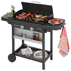 Campingaz Plancha de Gas EX, 2 Quemadores de Acero, 7.5 kW de Potencia, Carrito y 2 Mesas Plegables, Plancha Grande Antiadherente en oferta