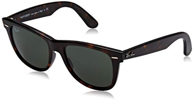 Ray-Ban Original Wayfarer Classic Gafas de sol, Marrón (Tortoise Frame With Green G/15 Lenses), 52.0 Unisex Adulto