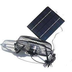 NUZAMAS 5,2 W 6 V Panel solar alimentado grande 8 pulgadas ventilador para camping caravana yate invernadero casa perro pollo casa ventilador características