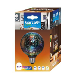 Bombilla LED globo 3D con destellos en diferentes colores, 4,5W, casquillo E27 - GARZA en oferta