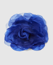 El Corte Inglés - Tocado Pinza De Seda En Azul Con Forma De Flor en oferta
