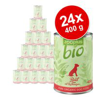 zooplus Bio 24 x 400 g - Pack Ahorro - Pack mixto: vacuno, pollo y pavo en oferta