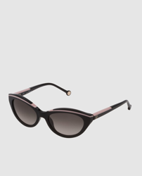 CH Carolina Herrera - Gafas De Sol De Mujer Carolina Herrera Cat Eye De Acetato En Negro Con Detalles Rosas características
