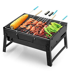 Uten Barbacoa Portátil de Carbón Mini Barbacoa Plegable Parrillada Asador al Aire Libre BBQ con Rejillas de Acero Inoxidable para Cocinar Camping Send precio