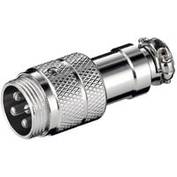 Conector micro aviacion aereo GX16 macho de 4pin Gris - GOOBAY características