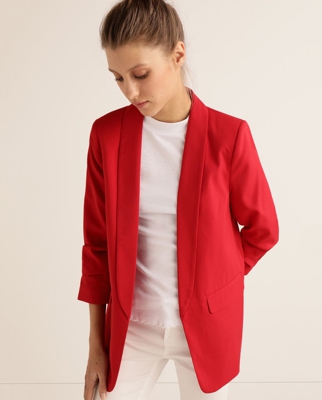 Easy Wear - Blazer De Mujer De Lino Con Solapa