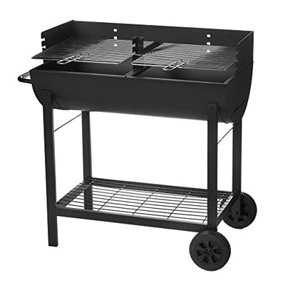 Barbacoa de carbón y leña de Acero Negra para jardín Garden - LOLAhome