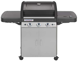 Campingaz 3 Series Classic LS Plus Barbacoa a Gas con 3 quemadores de acero inoxidable y un asador lateral, 9.6 kW, sistema de limpieza InstaClean características