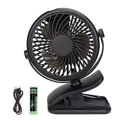 Telgoner Mini USB Ventilador, Silencioso Clip - Ventilador de Mesa con batería, 3 Niveles de Velocidad, 360 Giratorio Ajustable velocidades para Dormi en oferta