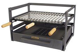 IMEX EL ZORRO Cajón Barbacoa con Parrilla, Negro, 72x41x35 cm, 71482.0 en oferta