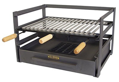 IMEX EL ZORRO Cajón Barbacoa con Parrilla, Negro, 72x41x35 cm, 71482.0