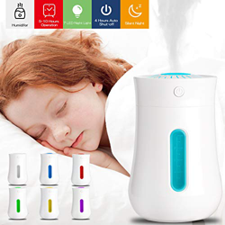 Xpassion Humidificador Ultrasónico, Difusor Aromaterapia con Luz Nocturna de 7 Colores, 21dB Humidificador Aceites Esenciales, Humidificador Bebés con características