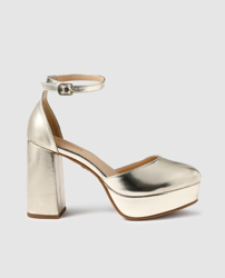 Fórmula - Zapatos De Salón De Mujer En Color Oro Metalizado Plataforma mejor precio - Shoptize