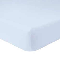 Yves Delorme - Sábana Bajera Ajustable De Satén Triomphe Azul claro Cama 150 cm en oferta