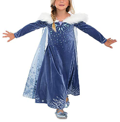 YOSICIL Vestido Elsa con Capa Disfraz de Princesa de Invierno Niñas Manga  Larga Vestido Frozen Nieve Traje de Fiesta Costume Princesa Anna para  Regalo, precio y características - Shoptize