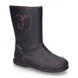 Bota Caña Alta Con Mariposa, Cremallera Y Puntera Reforzada En Piel Lavable. 21 Marino precio