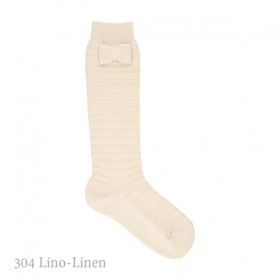 Calcetín Alto Textura Lazo Punto Condor. 304-lino 4