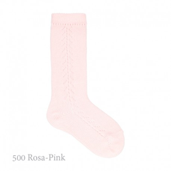 Calcetín Alto Bebé Calado Lateral Condor. 500-rosa 4 en oferta