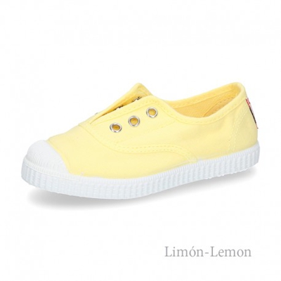 Bamba De Lona Con Elástico Y Puntera De Goma. 40 Limón