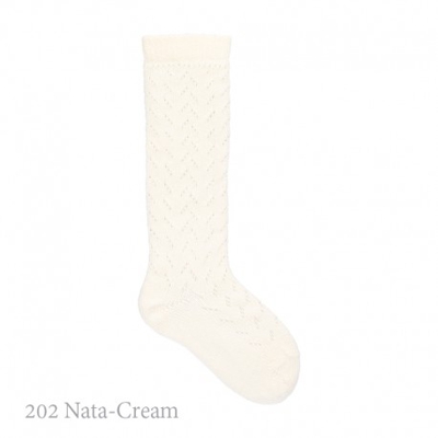 Calcetín Alto Calado Crochet Condor. 202-nata 4