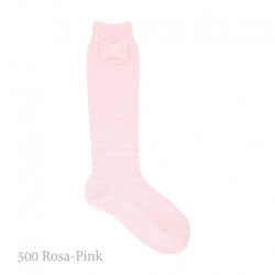 Calcetín Alto Textura Lazo Punto Condor. 500-rosa 0 en oferta