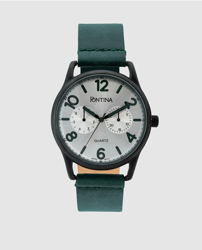 Pontina - Reloj De Hombre De Piel Verde en oferta