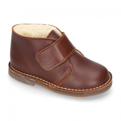 Botita Safari Velcro Con Borrego Interior En Piel Cuero. 31 Cuero en oferta