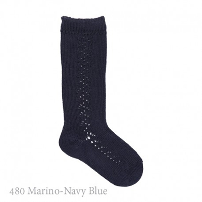 Calcetín Alto Bebé Calado Lateral Condor. 480-marino 4