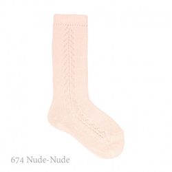 Calcetín Alto Bebé Calado Lateral Condor. 674-nude 4 precio