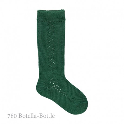 Calcetín Alto Bebé Calado Lateral Condor. 780-verde Botella 2