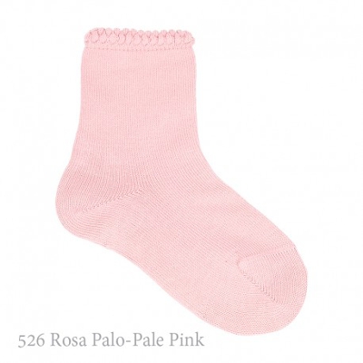 Calcetín Corto Con Puño Labrado Condor. 526-rosa Palo 00