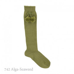 Calcetín Alto Canalé Borlas Condor. 742-alga 00 en oferta