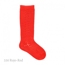 Calcetín Alto Bebé Calado Lateral Condor. 550-rojo 4 características