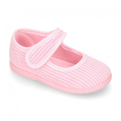 Mercedita Casa Niña Velcro Pana Fina. 19 Rosa. características