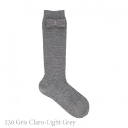 Calcetín Alto Textura Lazo Punto Condor. 230-gris Claro 2 precio