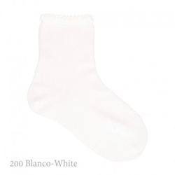 Calcetín Corto Con Puño Labrado Condor. 200-blanco 2 precio