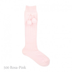 Calcetín Alto Canalé Borlas Condor. 500-rosa 2 características