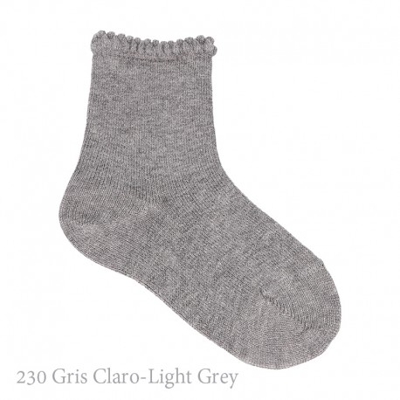 Calcetín Corto Con Puño Labrado Condor. 230-gris Claro 2
