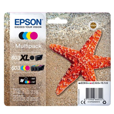 Epson - Multipack Original 603 Negro XL + Tricolor (T03A940)