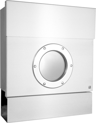 Radius Design Briefkasten mit Zeitungsrolle Letterman 2 Edelstahl