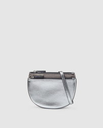 El Corte Inglés - Riñonera Doble De Mujer Plateada Convertible En Bandolera en oferta