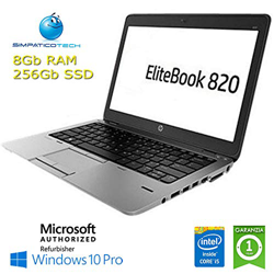 Notebook EliteBook 820 G2 Core i5-5300U 8 GB 256 GB SSD 12.1in Windows 10 Professional con Licencia Nueva Simpaticotech MAR Microsoft Authorized Refur características