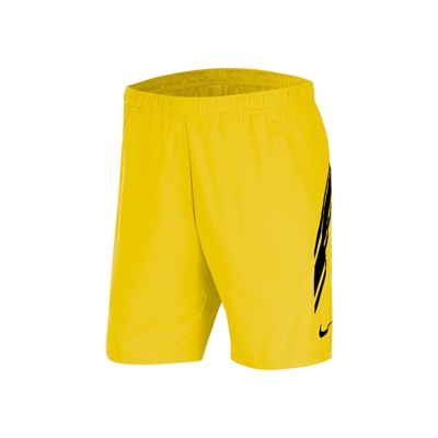 Nike Court Dry 9in Shorts Hombres - Amarillo, Negro