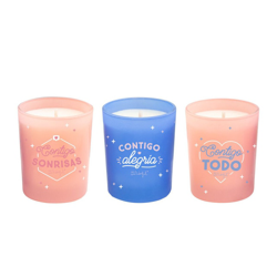 MR.WONDERFUL - Set De 3 Velas Para Parejas Con Chispa Para Rato Mr. Wonderful: Contigo SONRISAS,CONTIGO Alegría,Contigo TODO características