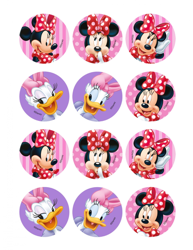 12 Decoraciones de Minnie™ para galletas 6 cm características