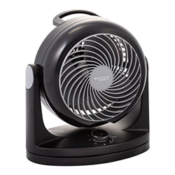 Iris Ohyama, ventilador silencioso con oscilación - Woozoo - HD18, plástico, negro, 34 W, 23m², 29 x 19 x 31 cm en oferta